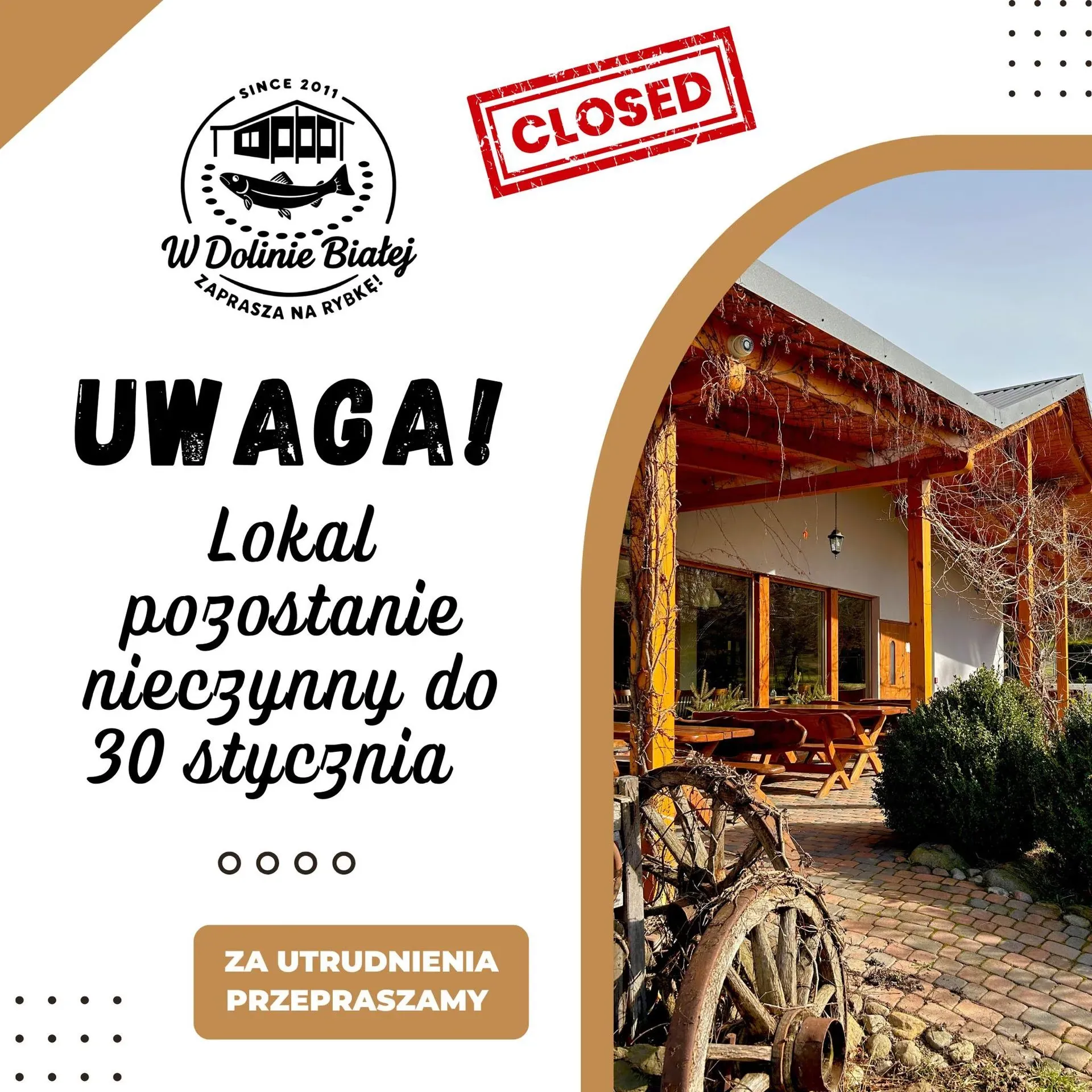 W styczniu lokal nieczynny